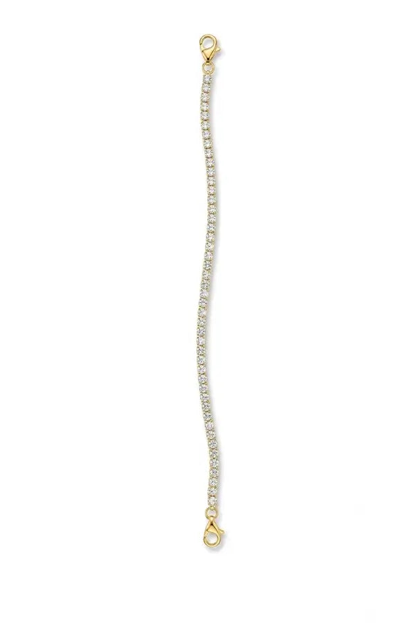 Radiant Gold-Tone Tennis Chain