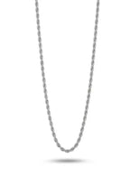 Minimalist Silver-Tone Rope Chain