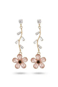 Elegant Multi-Color Stone Gold Dangler Earrings