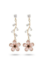 Elegant Multi-Color Stone Gold Dangler Earrings