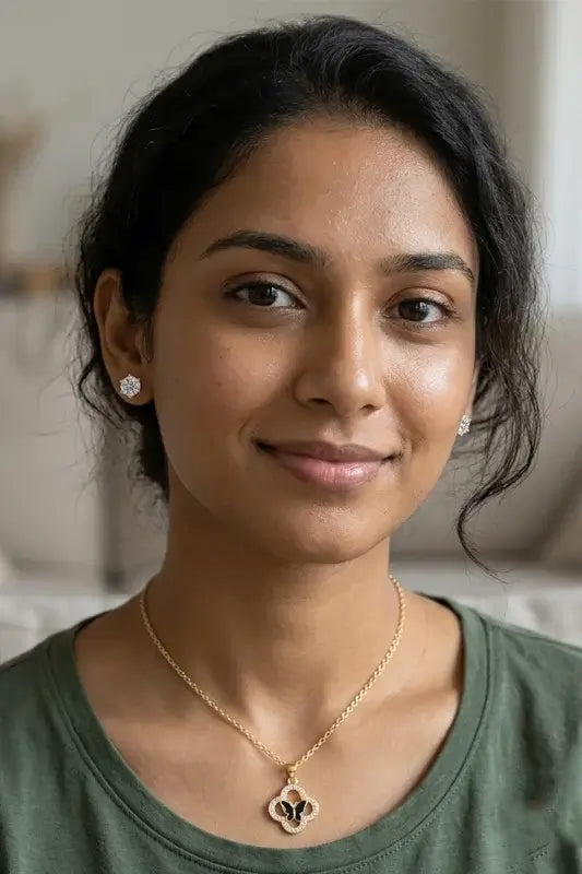 Trendy Bohemian Oxidized Dangler Earrings + Necklace