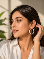 Classic Pearl Hoop Earrings