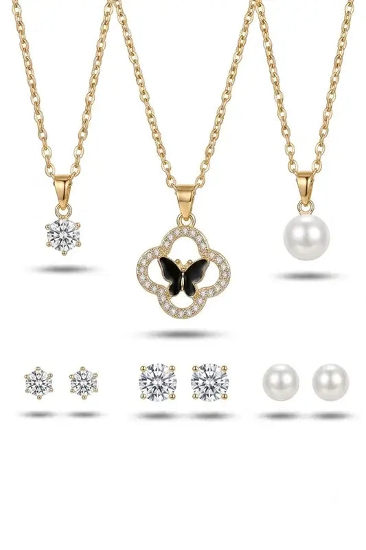 Trendy Bohemian Oxidized Dangler Earrings + Necklace