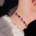Emerald Tulip Bud Vine Chain Bracelet