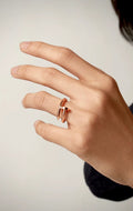 Minimalist Gold-Tone Nail Ring (Professional & Simple)