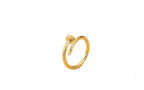 Minimalist Gold-Tone Nail Ring (Professional & Simple)