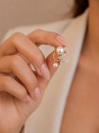 Pearl Butterfly Stud Earrings