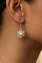 Classic Floral Pearl & Crystal Necklace Set